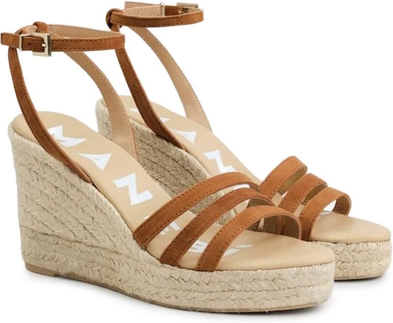 Manebi suede wedge espadrilles Bruin - Foto 3