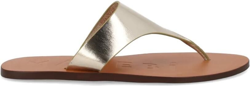 Manebi Teenslippers met metallic-effect Goud