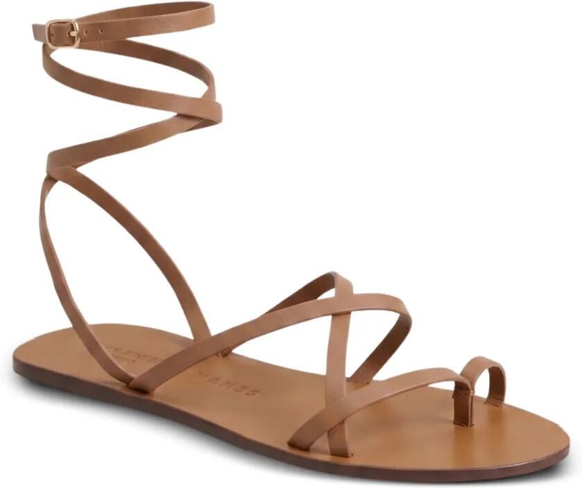 Manebi x Alex Rivière Studio Valentina leren sandalen met wikkeldetail Bruin - Foto 3