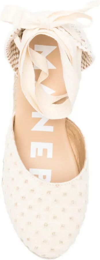 Manebi Yucatán espadrilles met veters Beige