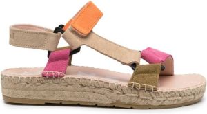 Manebi Espadrilles met open neus Roze