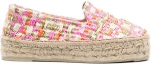 Manebi Espadrilles met plateauzool Roze