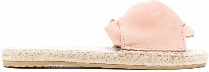 Manebi Sandalen met geknoopt detail Roze