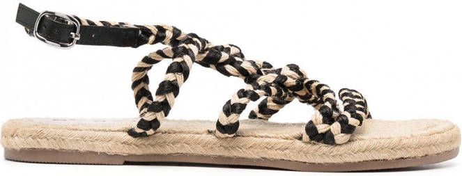 Manebi Sandalen met touw Beige