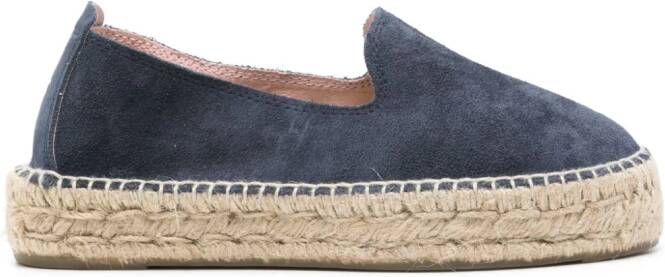 Manebi Suède espadrilles Blauw