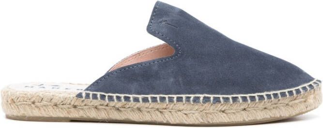 Manebi Suède espadrilles Blauw