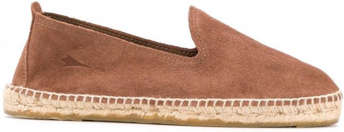 Manebi Suède espadrilles Bruin