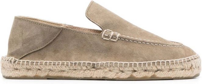 Manebi Suède espadrilles Groen