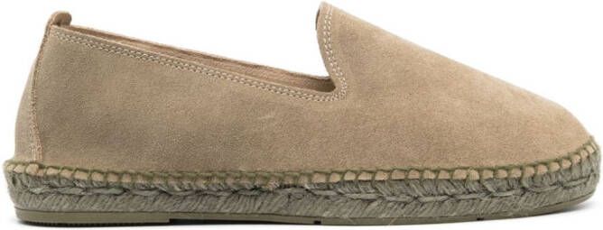 Manebi Suède espadrilles Groen