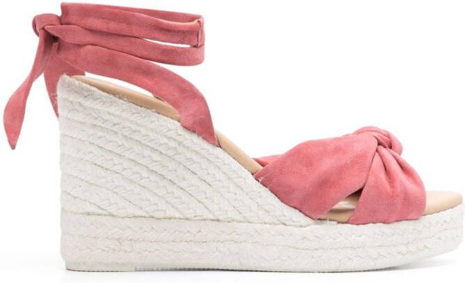 Manebi Suède espadrilles Oranje
