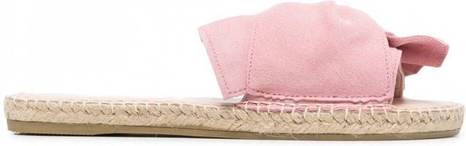 Manebi Suède espadrilles Roze