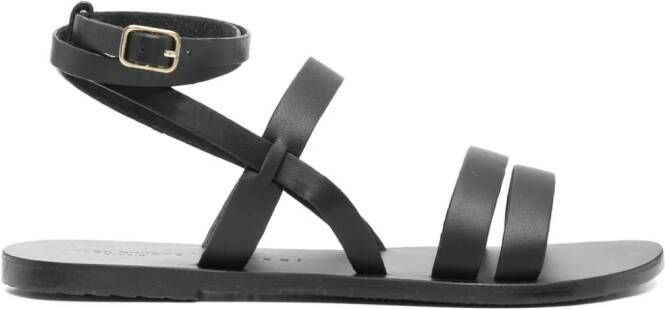 Manebi x Alex Rivière Mika leren sandalen Zwart