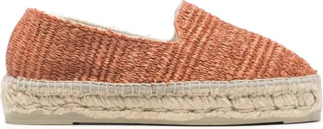 Manebi Yucatán raffia espadrilles Oranje