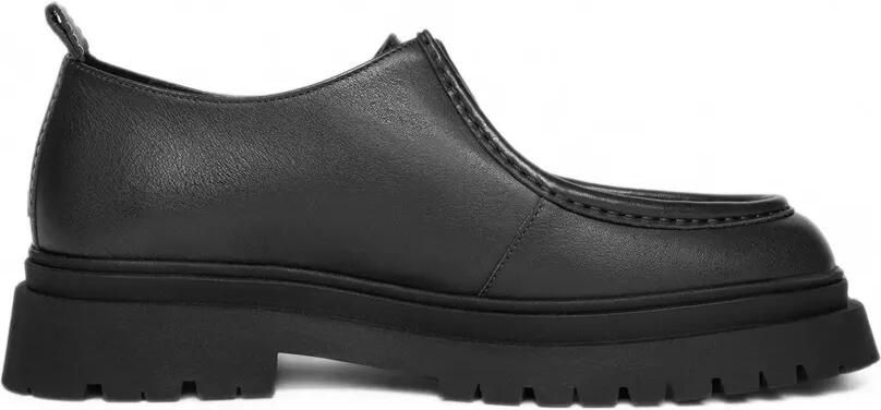 Manière De Voir Lille leren veterschoenen Zwart