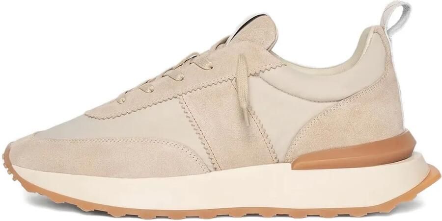 Manière De Voir Monaco suède en nylon sneakers Beige