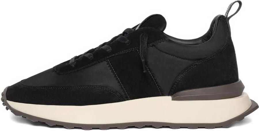 Manière De Voir Monaco suède en nylon sneakers Zwart