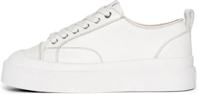 Manière De Voir Vienna leren sneakers met contrasterende stiksels Wit - Foto 3