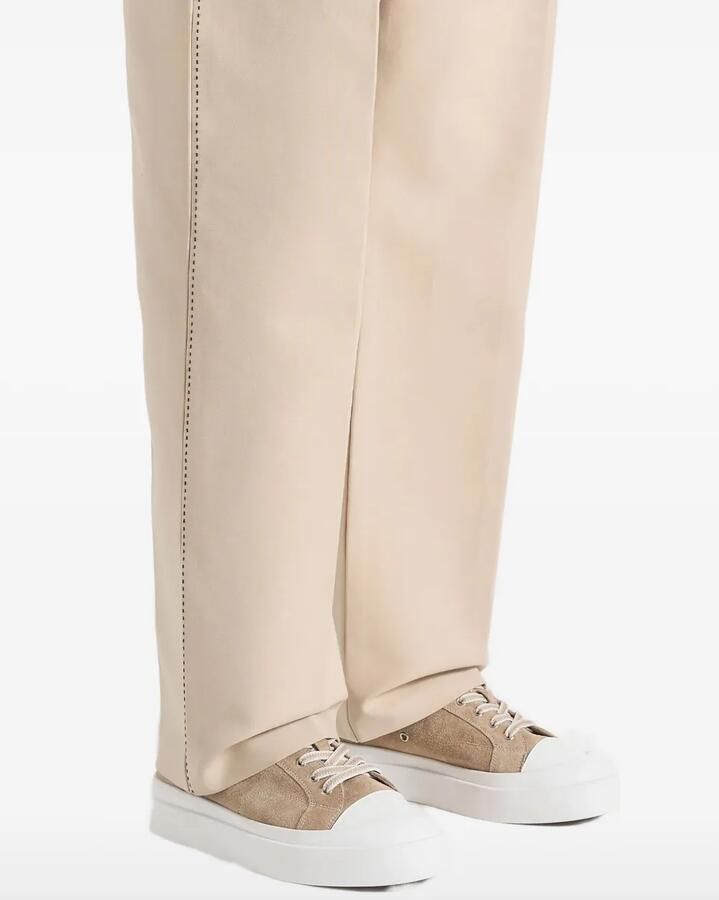 Manière De Voir Vienna suède sneakers met contrasterende stiksels Beige - Foto 3