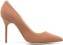 Manolo Blahnik BB 110mm geweven pumps Bruin - Thumbnail 1