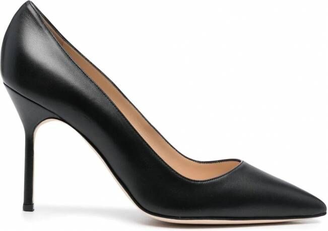 Manolo Blahnik BB leren pumps Zwart