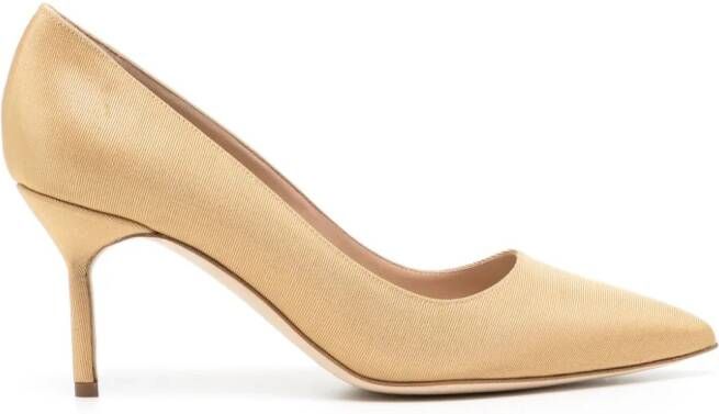 Manolo Blahnik BB Grosgrain pumps Goud