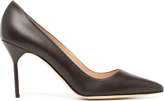 Manolo Blahnik BB leren pumps Bruin