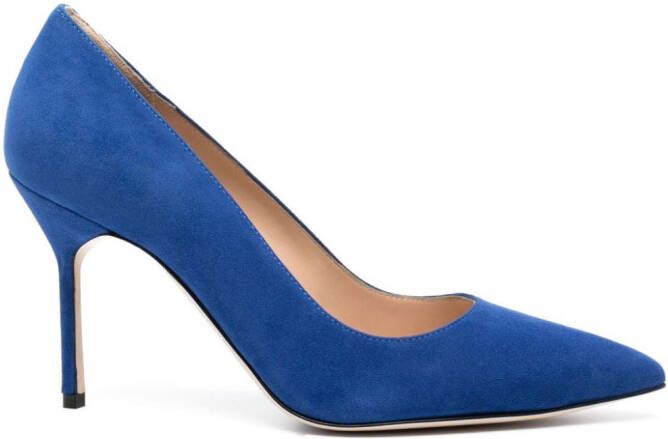 Manolo Blahnik BB suède pumps Blauw