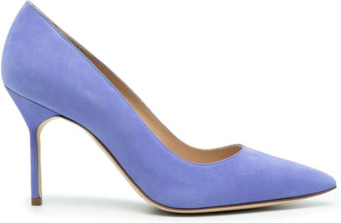 Manolo Blahnik BB suède pumps Blauw