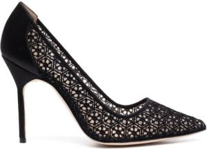 Manolo Blahnik BBLA lace 105mm pumps Zwart