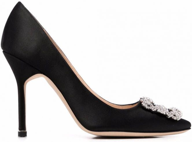 Manolo Blahnik Stiletto pumps met gespdetail Zwart