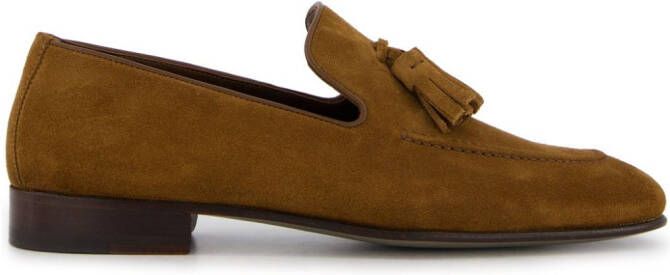 Manolo Blahnik Chester suède loafers Bruin