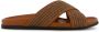 Manolo Blahnik Chiltern sandalen met gekruiste bandjes Bruin - Thumbnail 1