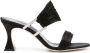 Manolo Blahnik 70 mm Chinap satijnen sandalen Zwart - Thumbnail 1