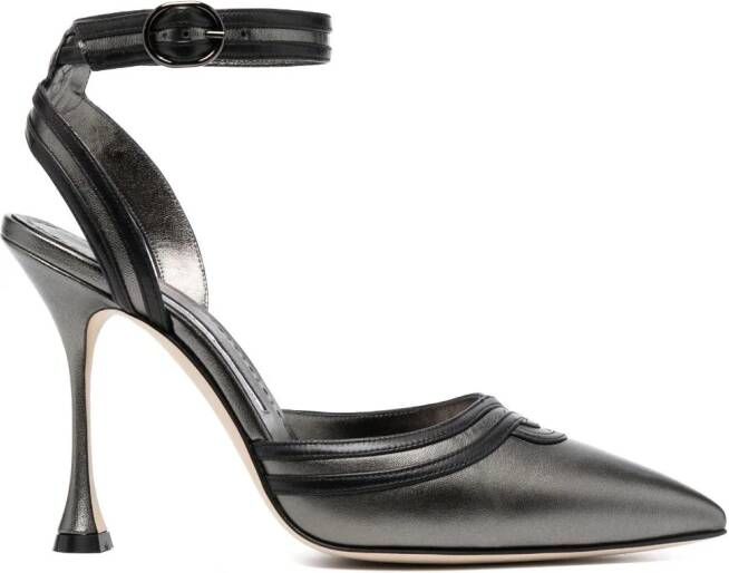 Manolo Blahnik Chonga leren pumps Grijs