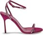 Manolo Blahnik Crinastra sandalen met bandjes van satijn Roze - Thumbnail 1