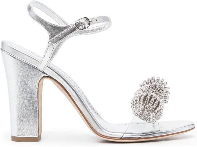 Manolo Blahnik Elhob sandalen Zilver