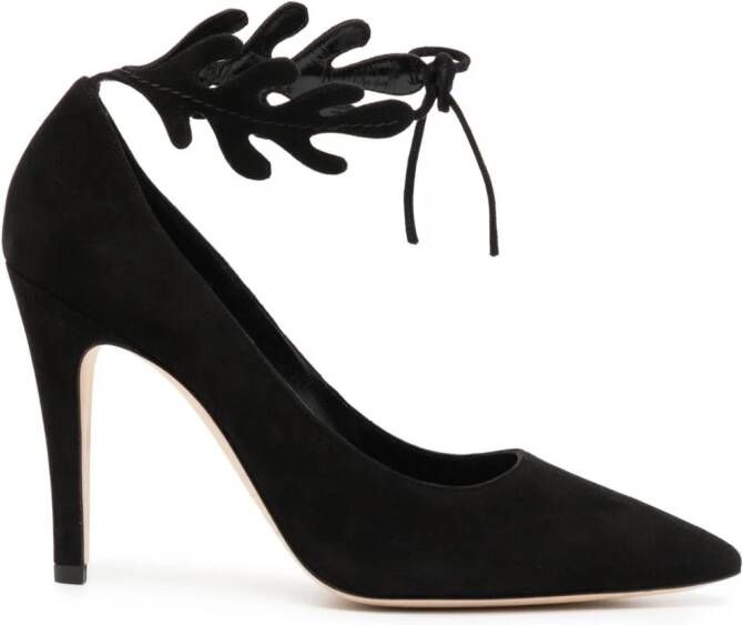 Manolo Blahnik Florettehi 100mm suède pumps Zwart