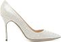 Manolo Blahnik Gestreepte pumps Wit - Thumbnail 1