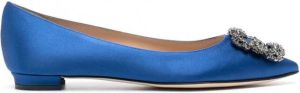 Manolo Blahnik Hangisflat schoenen met gesp Blauw
