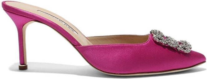 Manolo Blahnik Hangisi leren pumps Roze