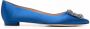 Manolo Blahnik Hangisi ballerina's met gespdetail Blauw - Thumbnail 1