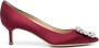 Manolo Blahnik Hangisi pumps met kristallen gesp Rood - Thumbnail 1