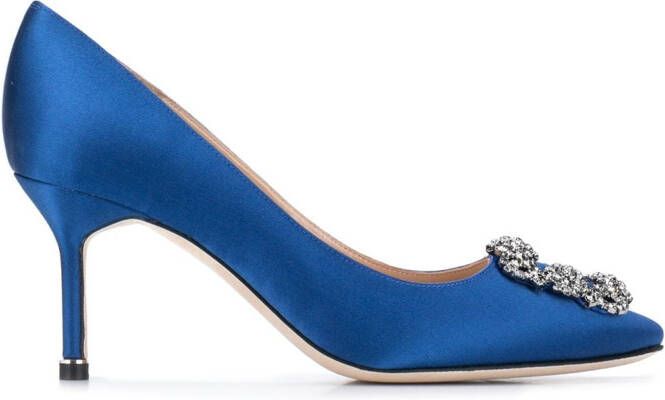 Manolo Blahnik Hangisi pumps met gesp Blauw