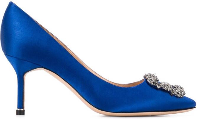 Manolo Blahnik Hangisi pumps met gesp Blauw