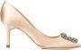 Manolo Blahnik 70 mm Hangisi pumps Beige - Thumbnail 1