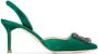 Manolo Blahnik Hangisi satijnen slingbacks Groen - Thumbnail 1