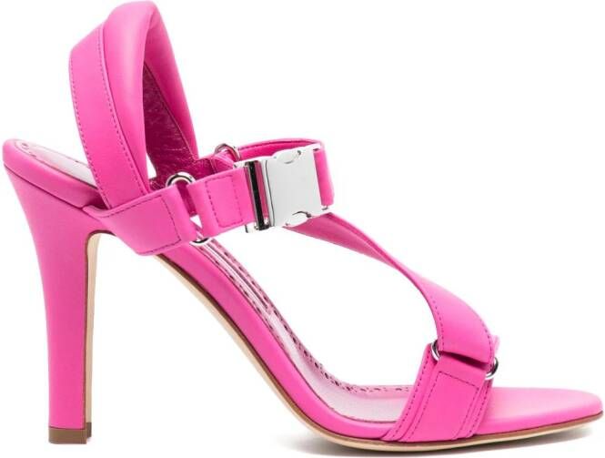 Manolo Blahnik Leren sandalen Roze