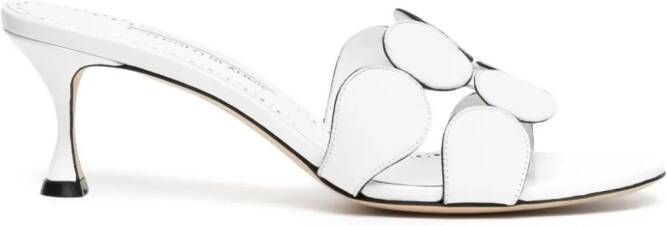 Manolo Blahnik Leren sandalen Wit