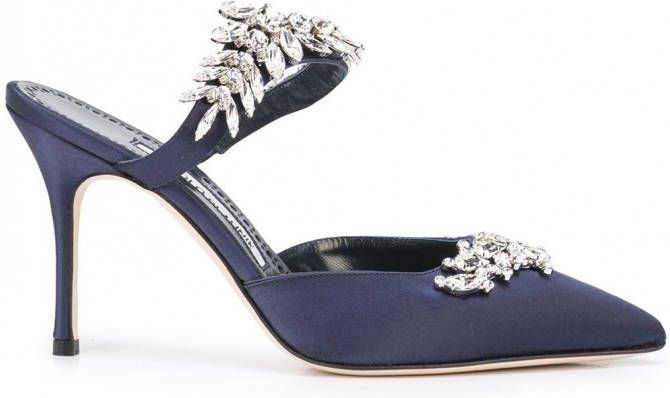 Manolo Blahnik Lurum muiltjes Blauw