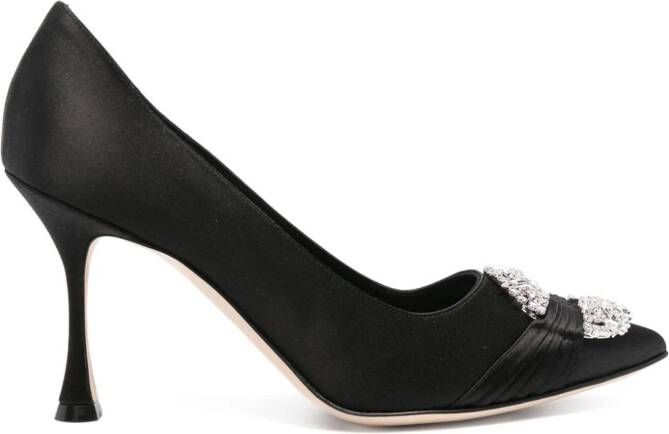 Manolo Blahnik Maida suède pumps Zwart